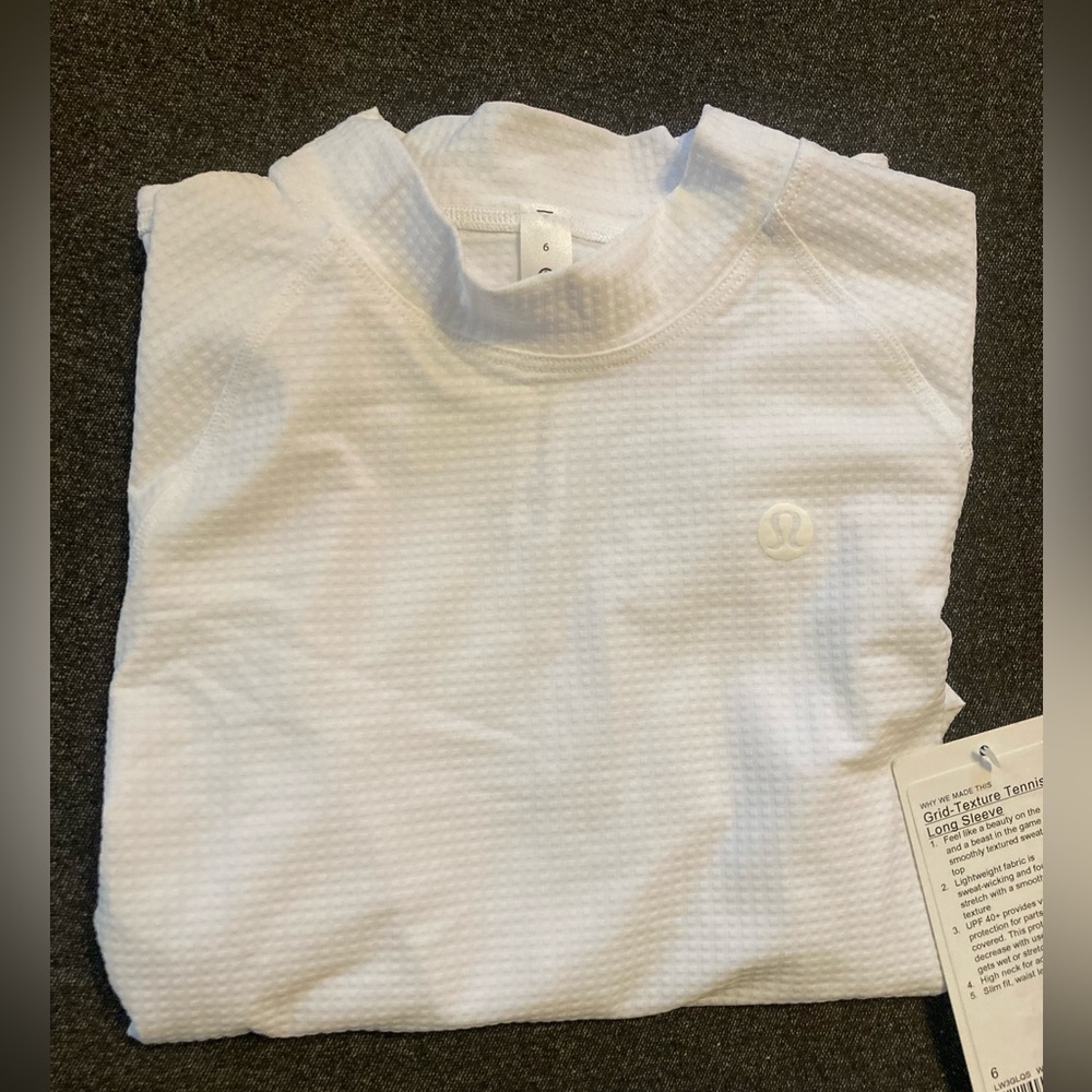 Lululemon Grid Texture Tennis Long Sleeve